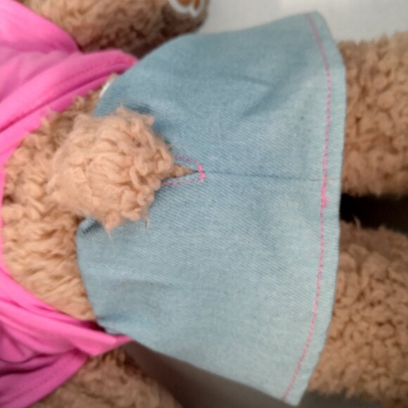Build A Bear Workshop Bear Girl Scouts Trefoil T Shirt Denim Jean Skirt Set - Picture 9 of 16